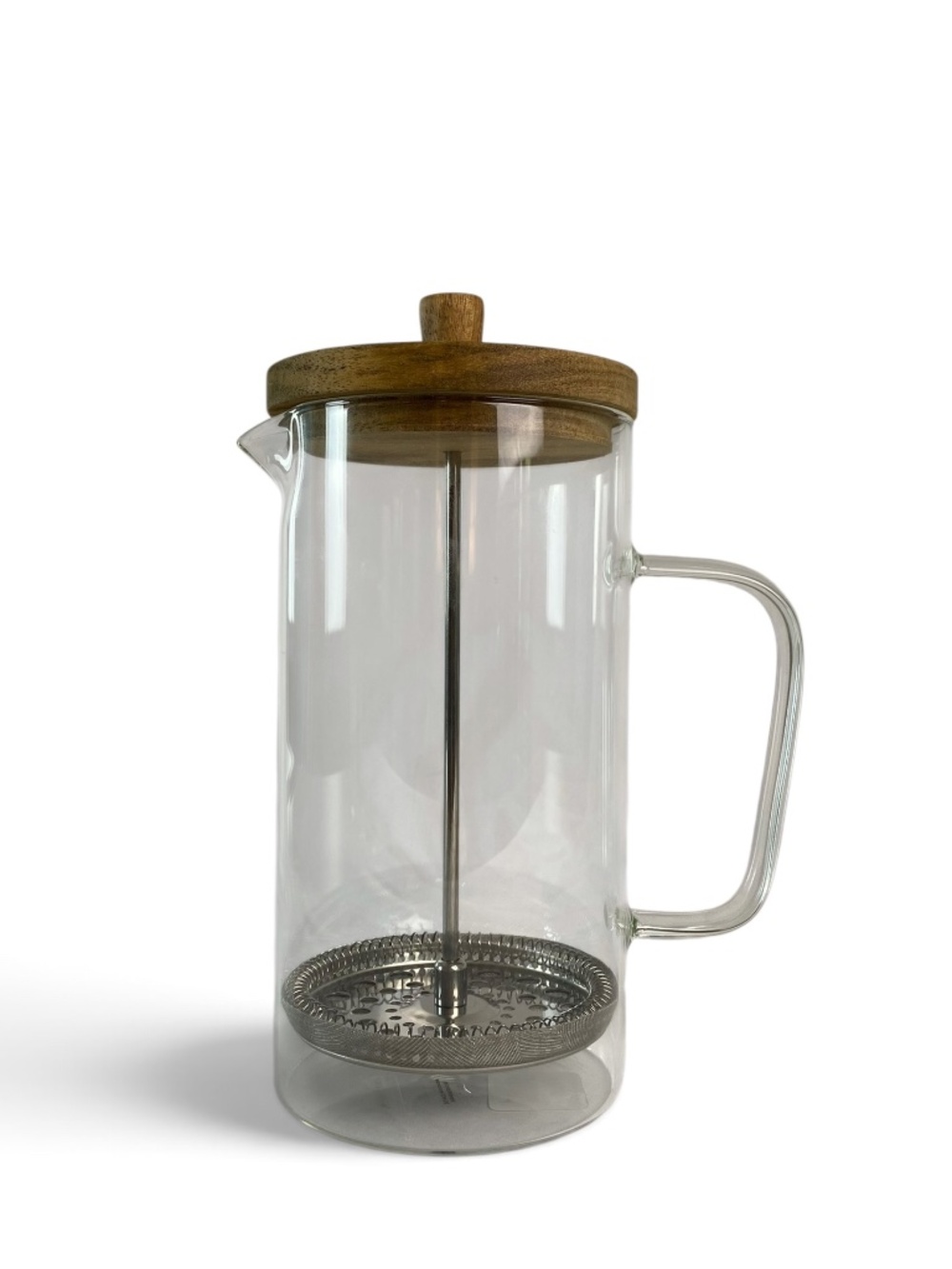 Bloomingville 36 Oz Glass French Press Coffee Maker Wood Lid Scandinavian